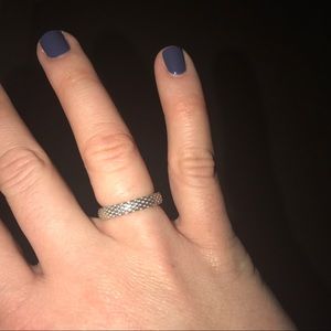 Tiffany & Co. Silver Narrow Mesh Somerset Ring